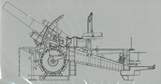 巨型榴弹炮共建造12门，炮弹壳非常大像个水桶