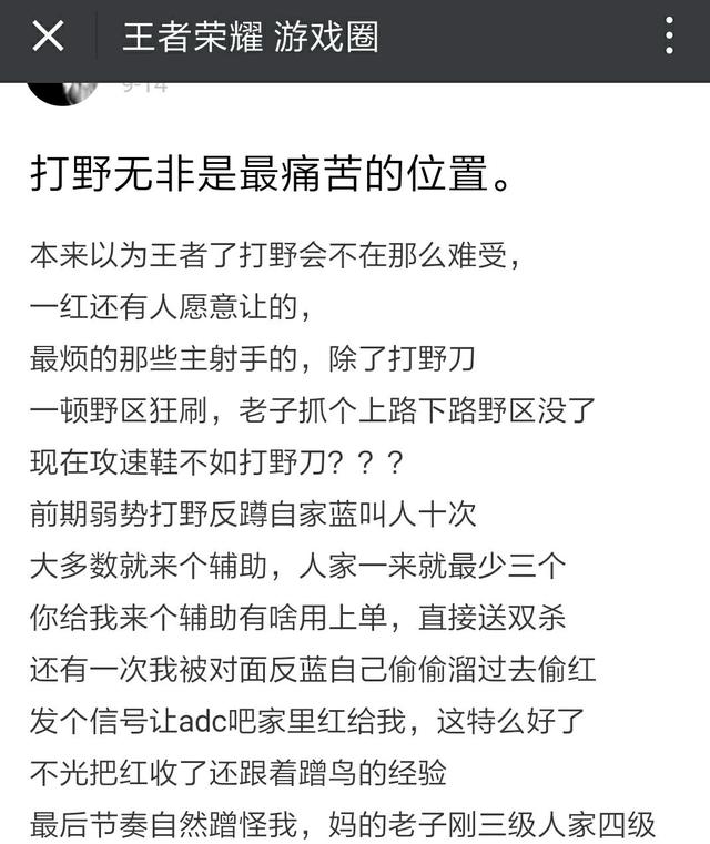 王者荣耀：射手该不该拿一红？打野玩家集体吐槽！