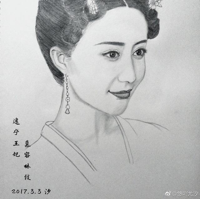 《大唐荣耀》捧红了舒畅这位童星，获粉丝送素描画却撞脸王鸥