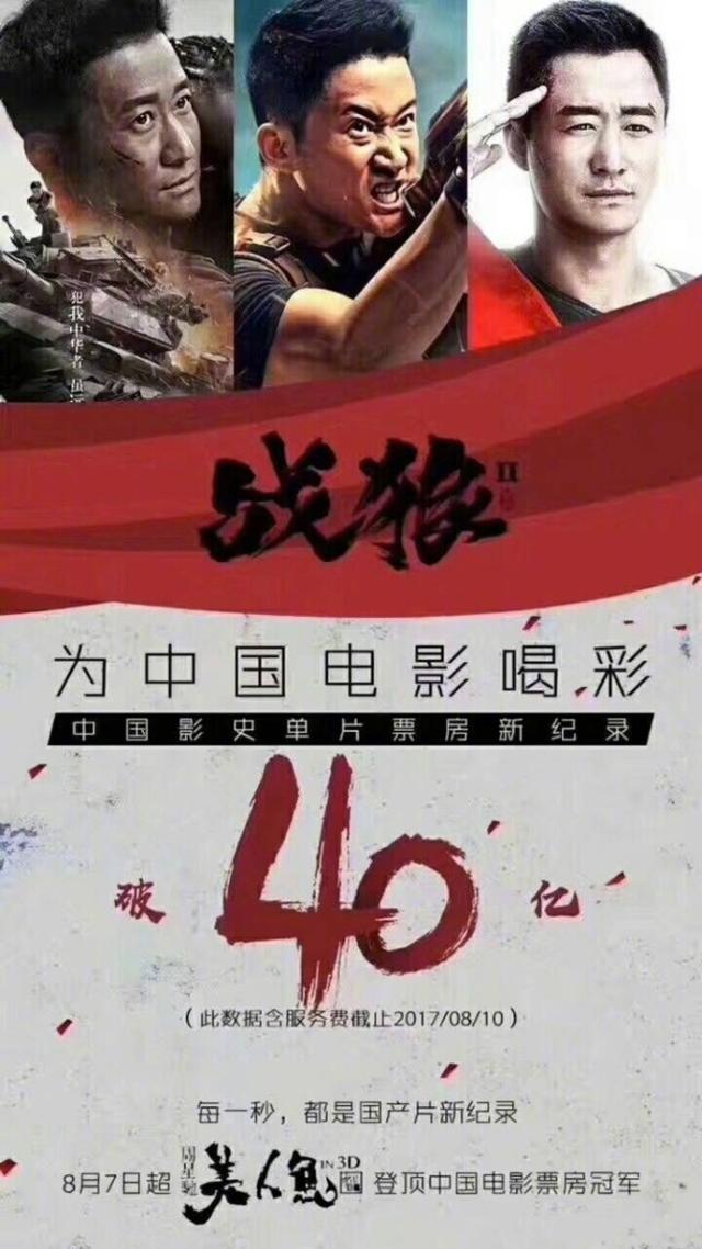 吴京电影《战狼2》票房破40亿，为什么没有大批导演站街喝彩？