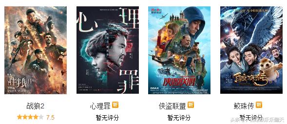 《心理罪》、《鲛珠传》、《侠盗联盟》上映首日，评价如何呢？