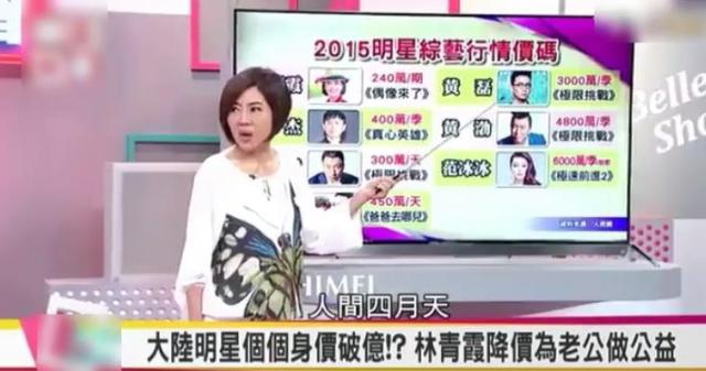 台湾综艺曝光大陆艺人身价，女主持人看到数字后心脏受不了！