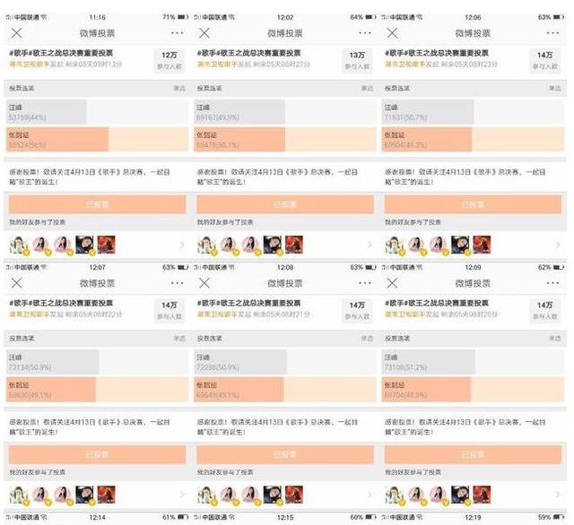《歌手》投票惹争议，张韶涵票数被汪峰1小时赶超，网友：有黑幕