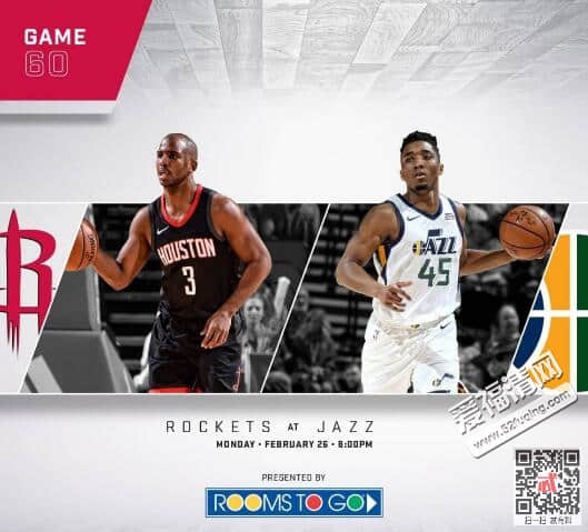 2018年2月27日NBA爵士vs火箭录像视频回放 哈登26分火箭96-85战胜爵士